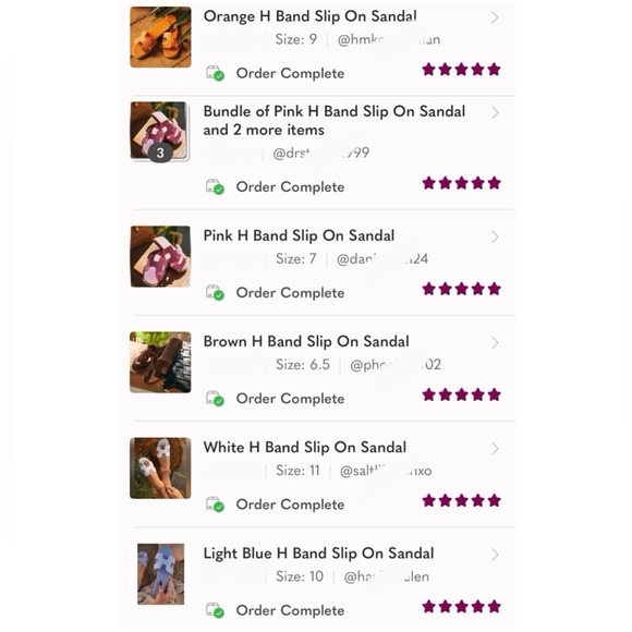 Orange H Band Slip On Sandal - Picture 11 of 13